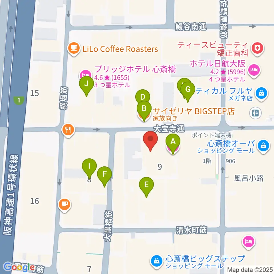 レコードショップ rare groove周辺のホテル一覧地図