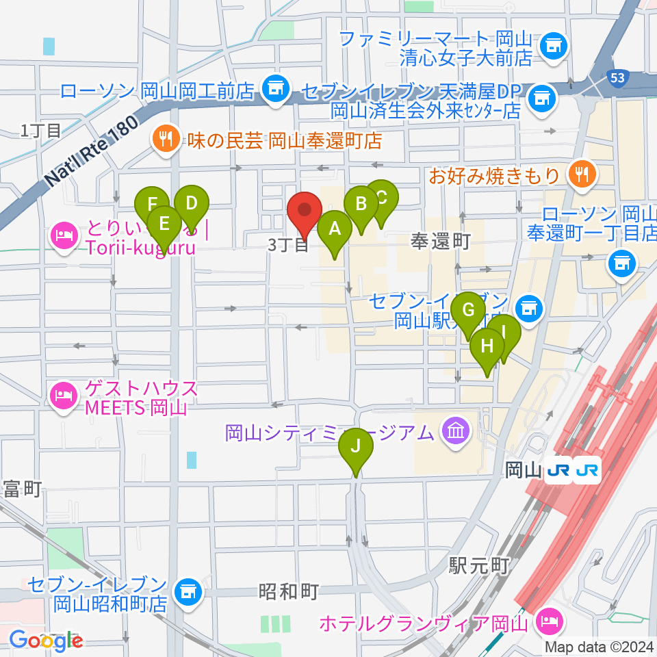 MEDEL MUSIC周辺のホテル一覧地図