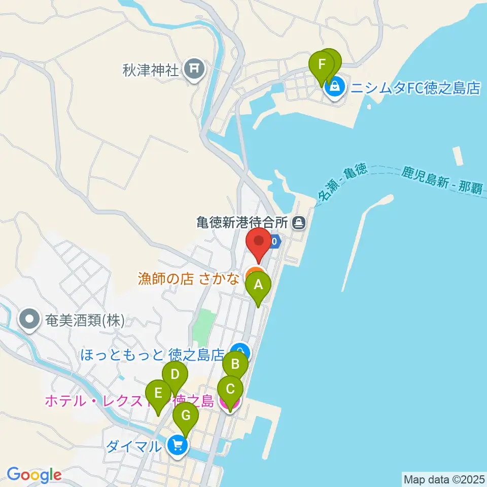 徳之島町文化会館周辺のホテル一覧地図