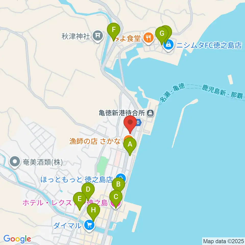 徳之島町文化会館周辺のホテル一覧地図