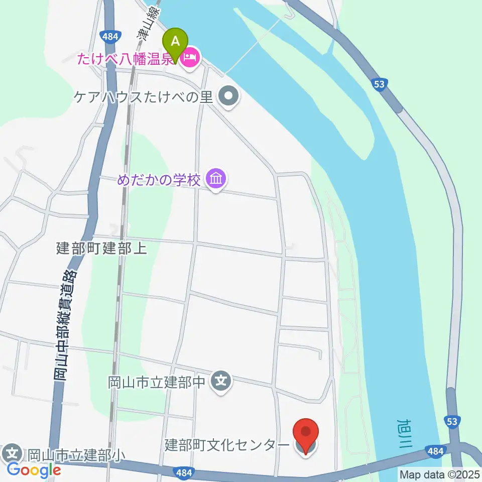 建部町文化センター周辺のホテル一覧地図