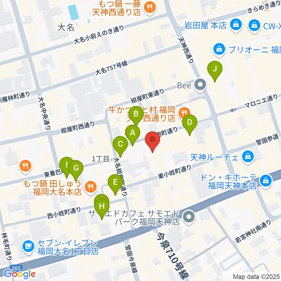 チクロマーケット周辺のホテル一覧地図