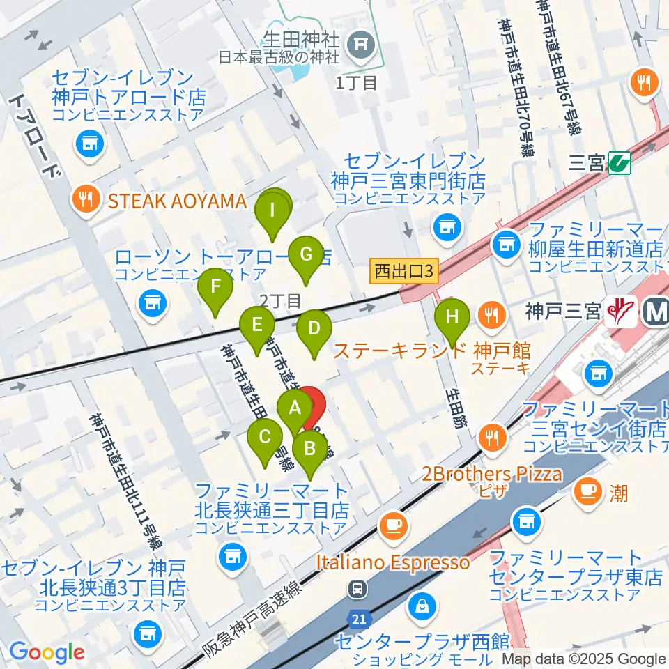 Underground Gallery周辺のホテル一覧地図