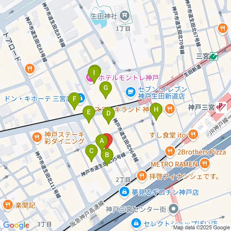 Underground Gallery周辺のホテル一覧地図