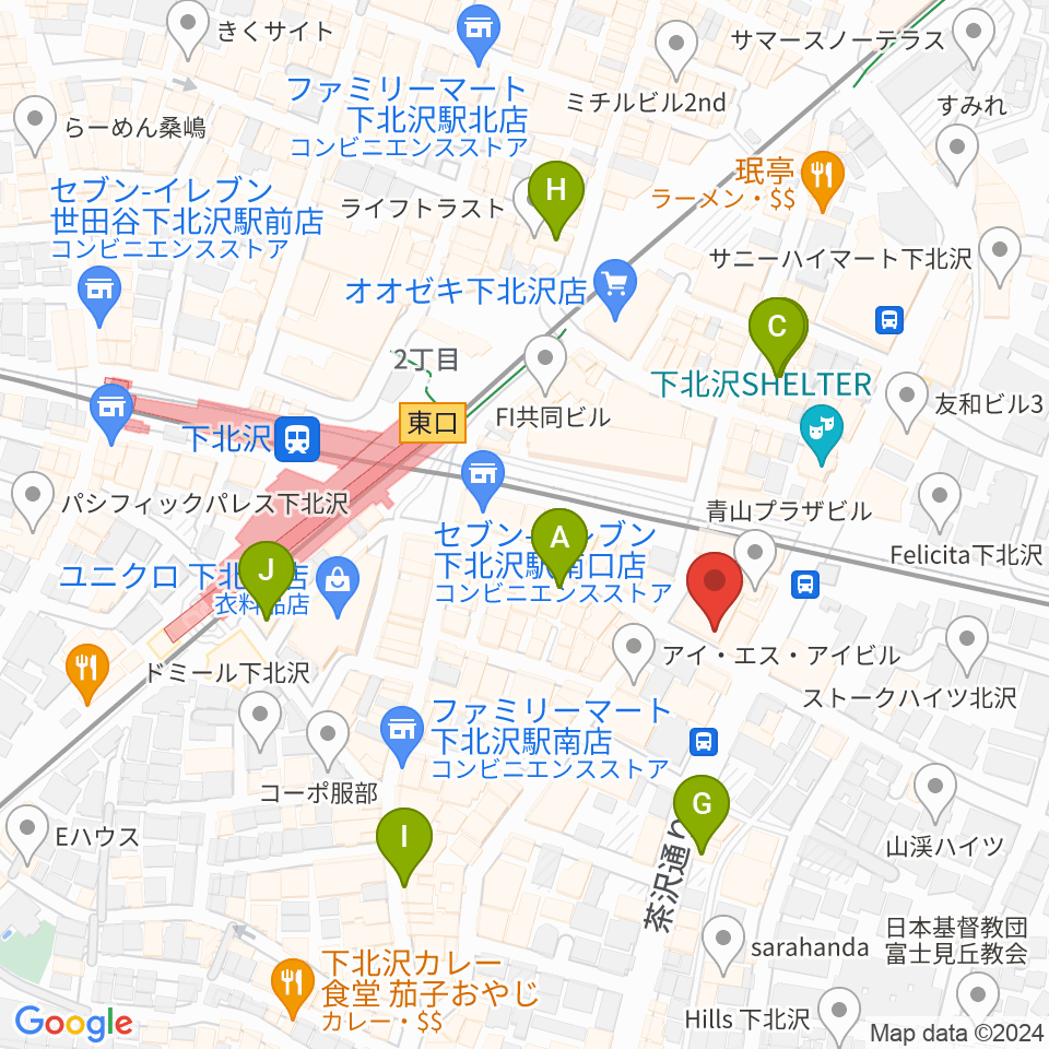 下北沢CLUB Que周辺のホテル一覧地図