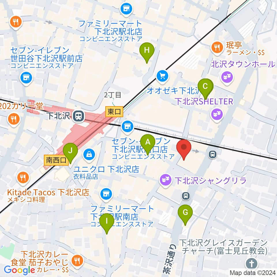 下北沢CLUB Que周辺のホテル一覧地図