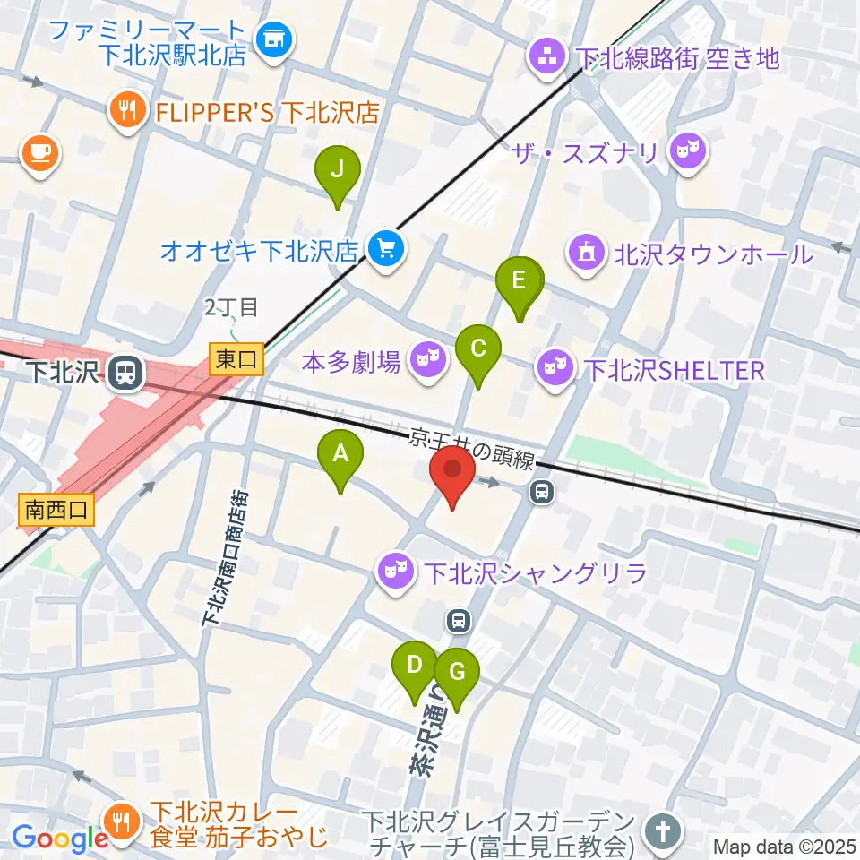 下北沢CLUB Que周辺のホテル一覧地図