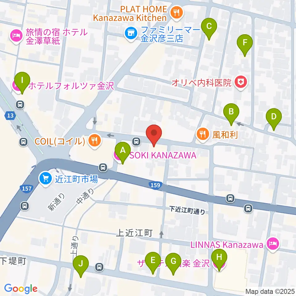 レコード・ジャングル周辺のホテル一覧地図