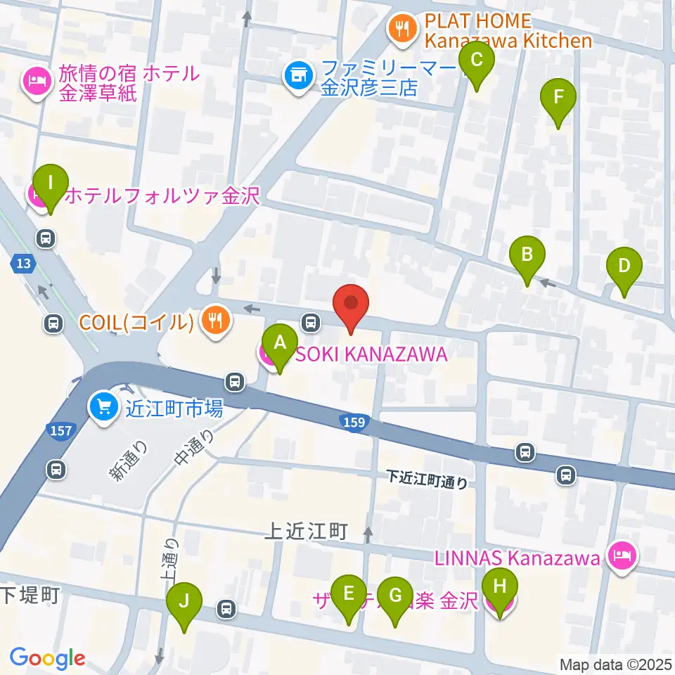 レコード・ジャングル周辺のホテル一覧地図