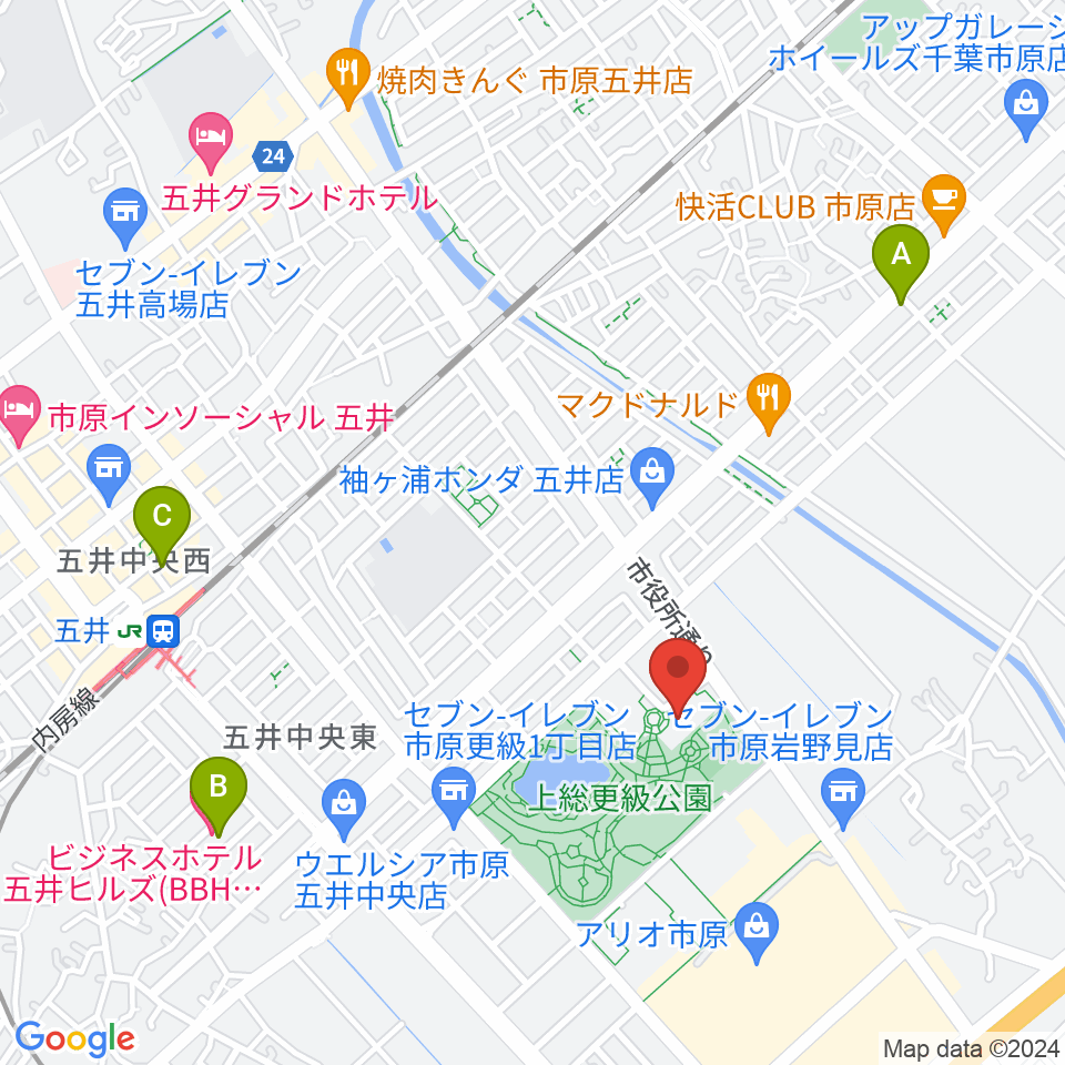 いちはら子ども未来館 weほーる周辺のホテル一覧地図