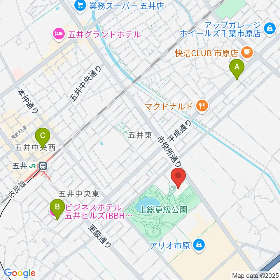いちはら子ども未来館 weほーる周辺のホテル一覧地図