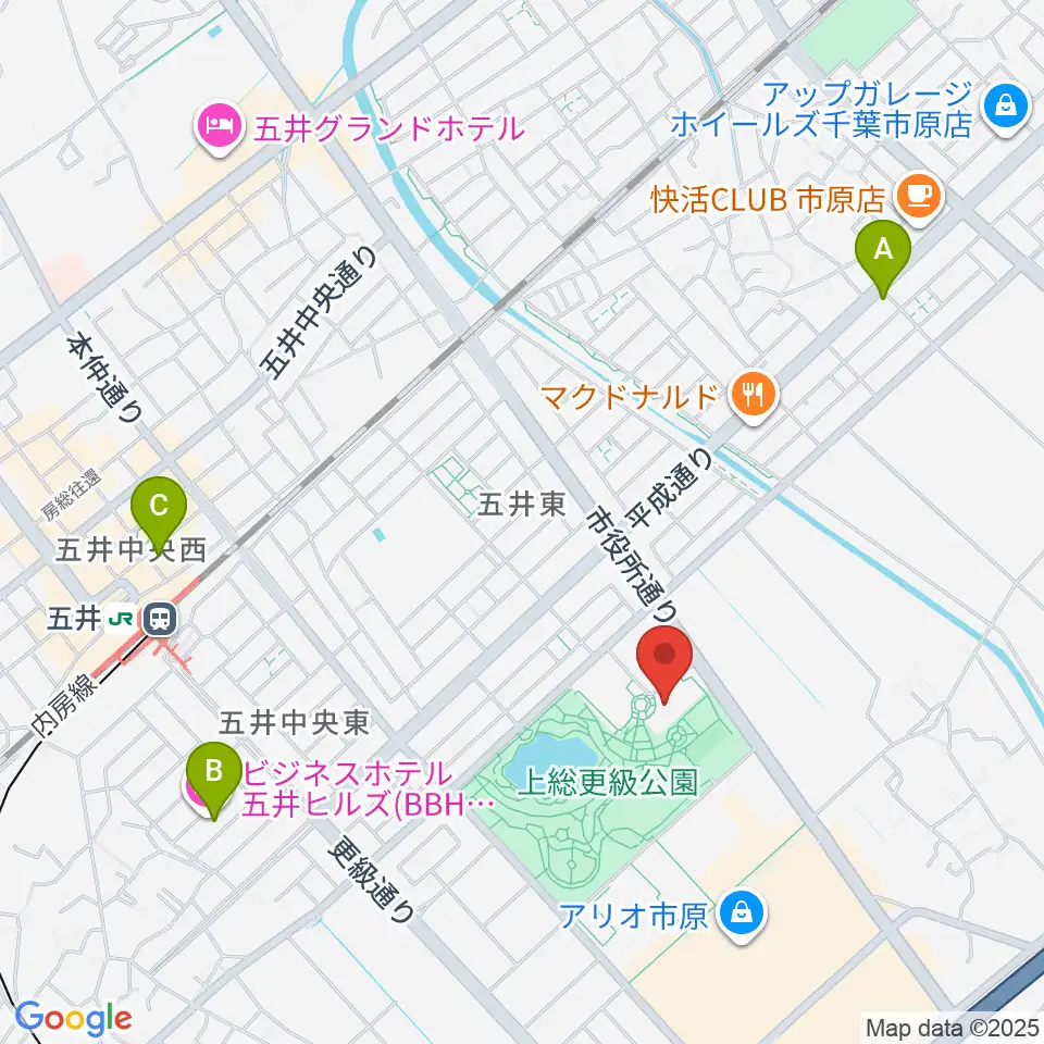 いちはら子ども未来館 weほーる周辺のホテル一覧地図