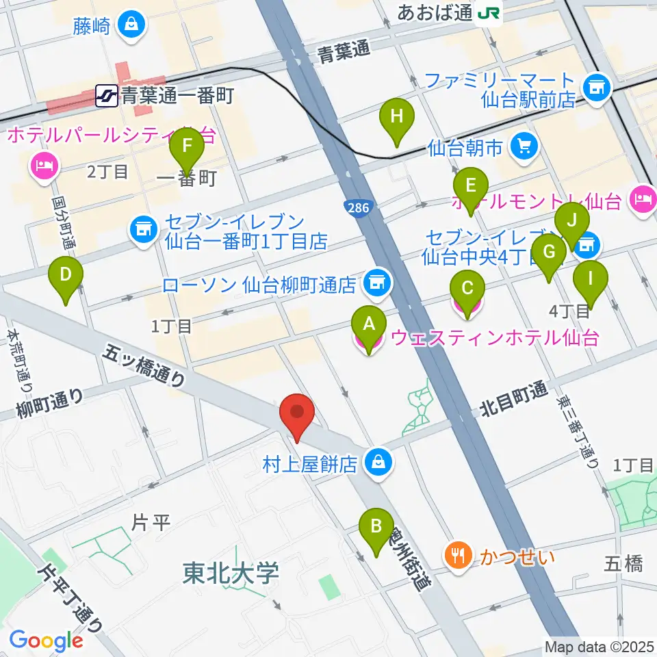 ジェーアンドビー北目町店周辺のホテル一覧地図