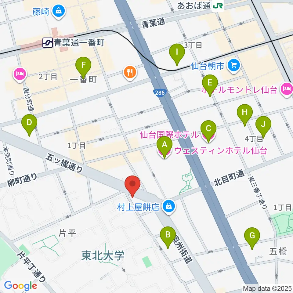 ジェーアンドビー北目町店周辺のホテル一覧地図