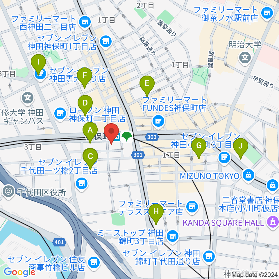 富士レコード社周辺のホテル一覧地図