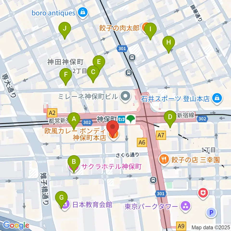 富士レコード社周辺のホテル一覧地図