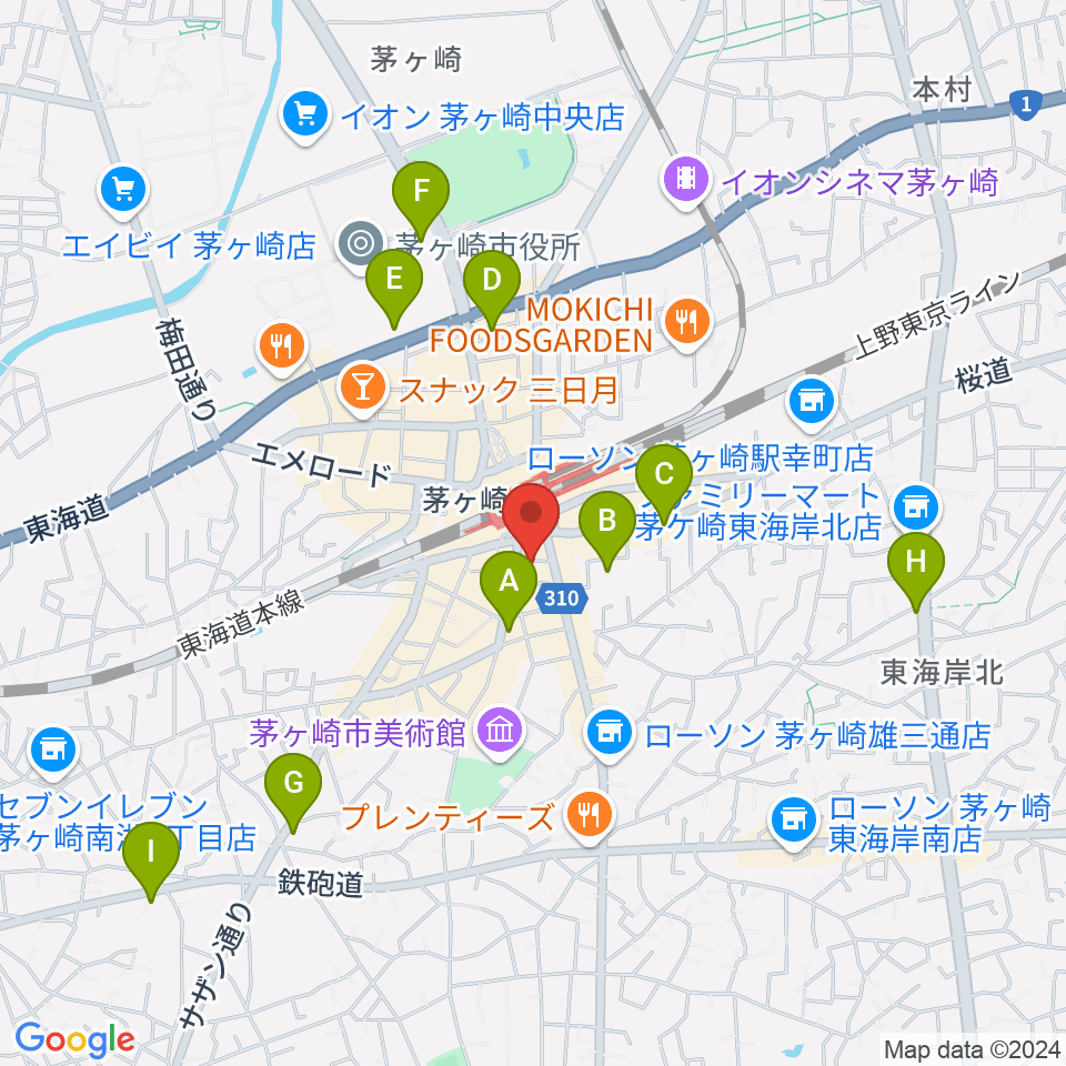 LUSH LIFE周辺のホテル一覧地図