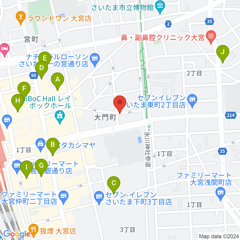 レコード屋グリグリ周辺のホテル一覧地図