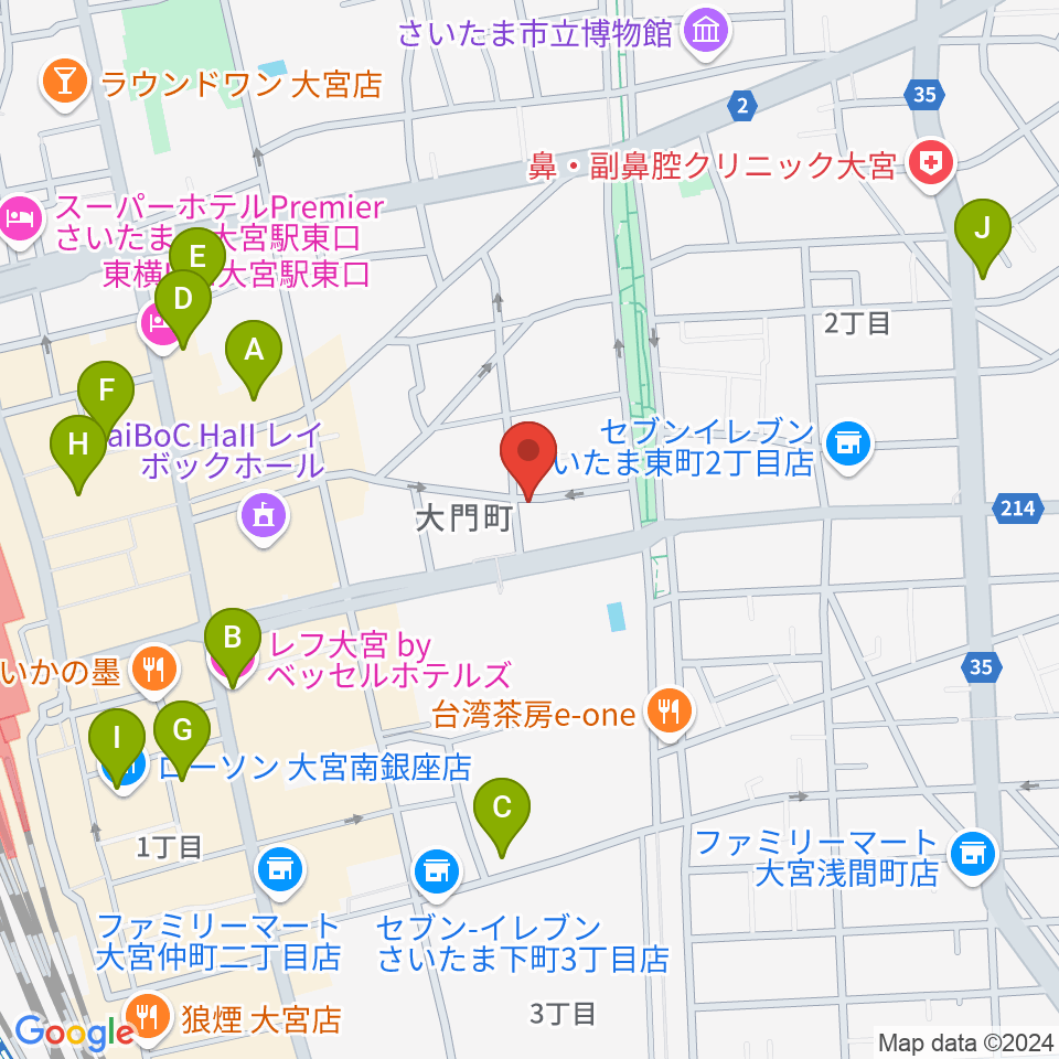 レコード屋グリグリ周辺のホテル一覧地図