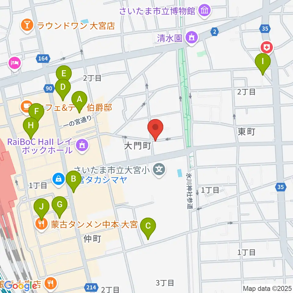 レコード屋グリグリ周辺のホテル一覧地図
