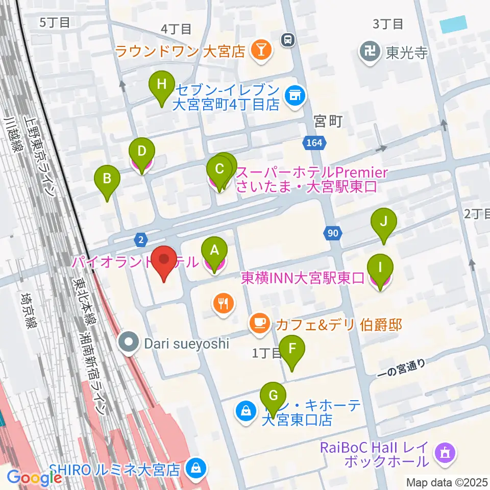 ディスクユニオン大宮店周辺のホテル一覧地図