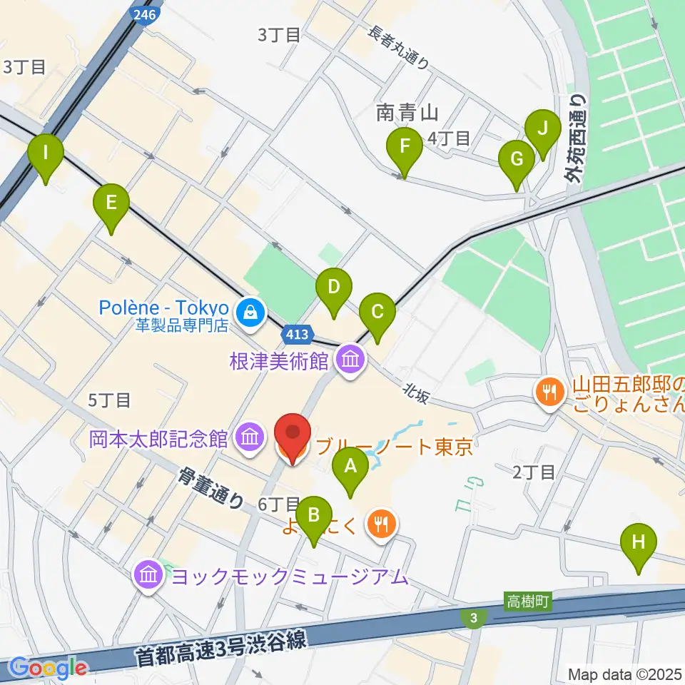 ブルーノート東京周辺のホテル一覧地図