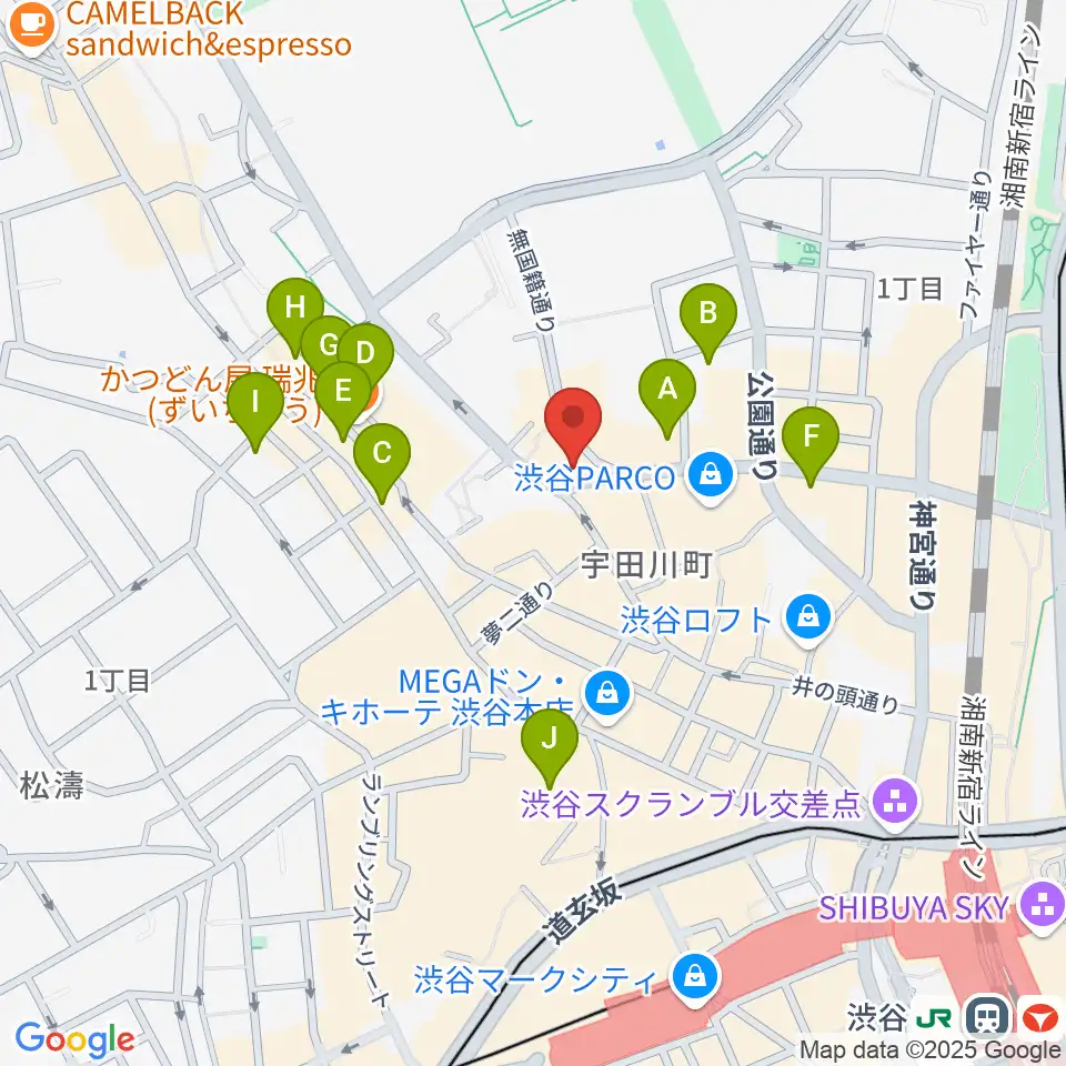渋谷ROOTS周辺のホテル一覧地図