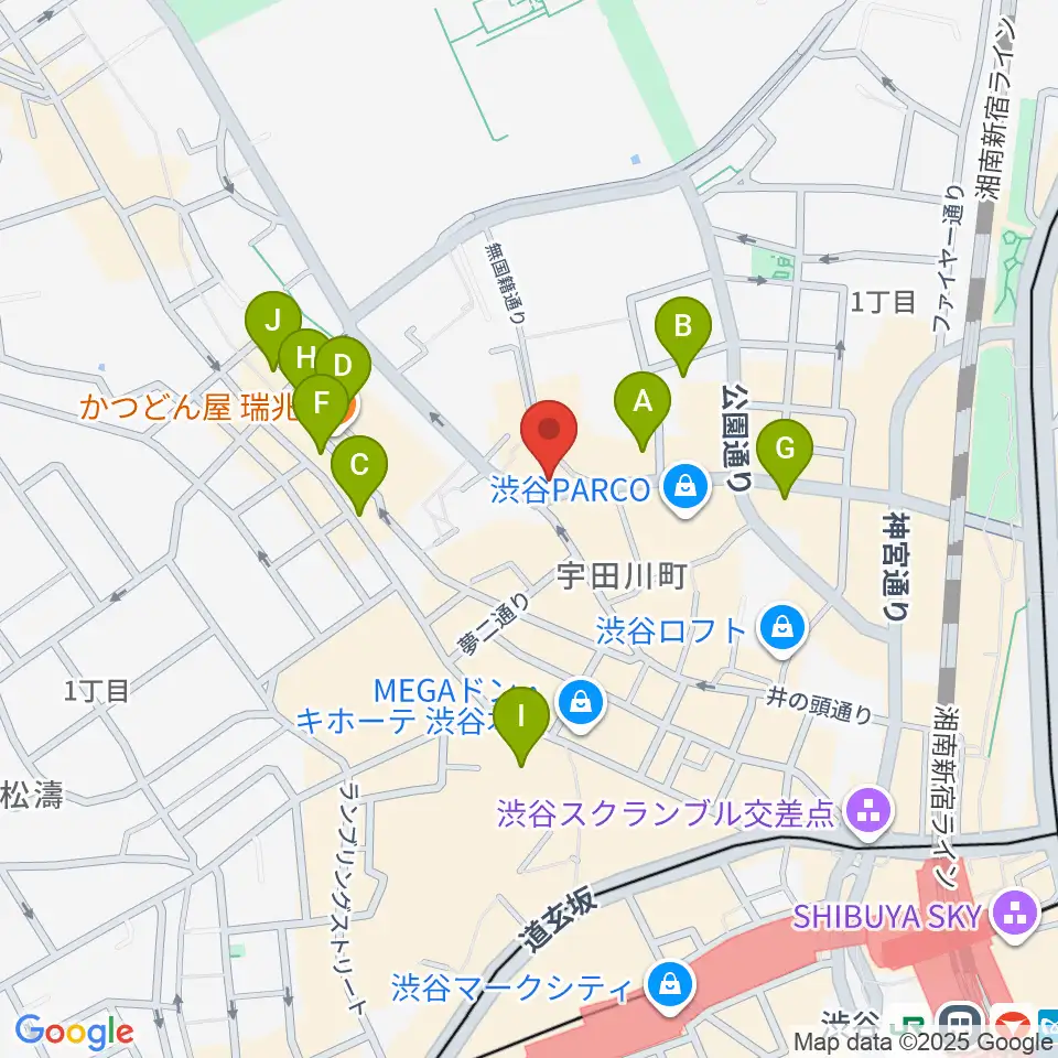 渋谷ROOTS周辺のホテル一覧地図