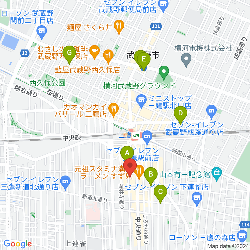 三鷹 パレード周辺のホテル一覧地図