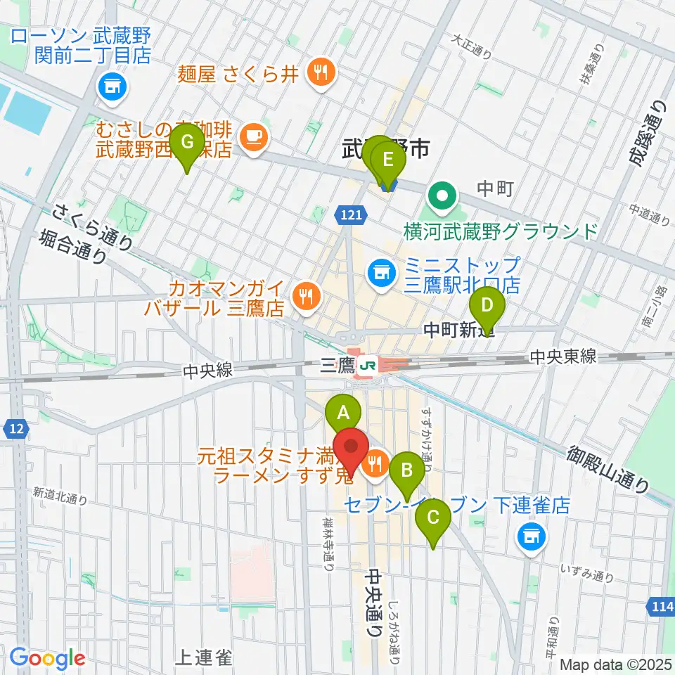 三鷹 パレード周辺のホテル一覧地図