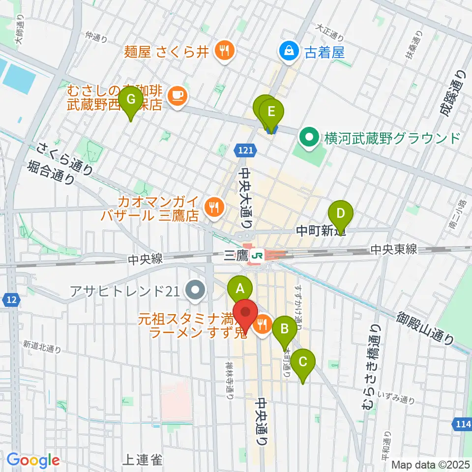 三鷹 パレード周辺のホテル一覧地図