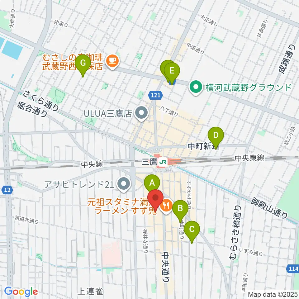 三鷹 パレード周辺のホテル一覧地図