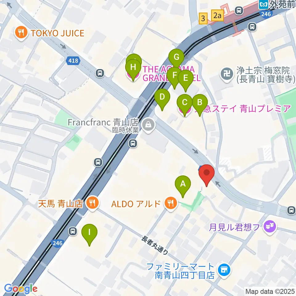 南青山MANDALA周辺のホテル一覧地図
