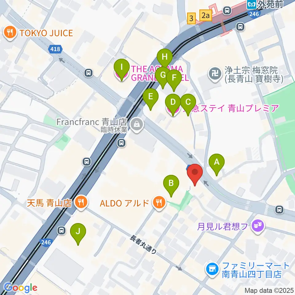 南青山MANDALA周辺のホテル一覧地図