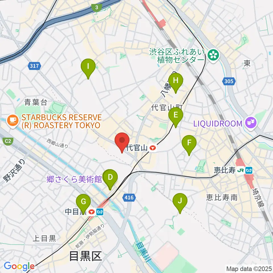 ヒルサイドプラザホール周辺のホテル一覧地図
