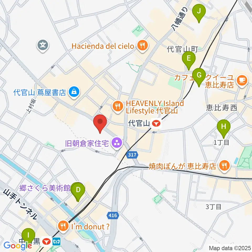 ヒルサイドプラザホール周辺のホテル一覧地図