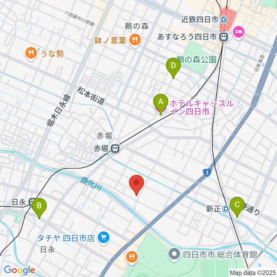スタジオエチュード四日市店周辺のホテル一覧地図