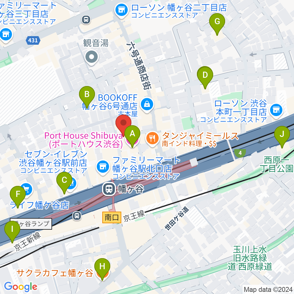 幡ヶ谷フォレストリミット周辺のホテル一覧地図