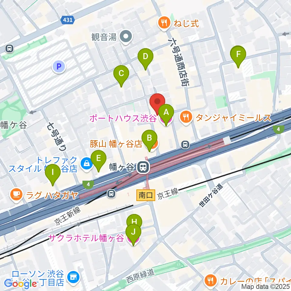 幡ヶ谷フォレストリミット周辺のホテル一覧地図