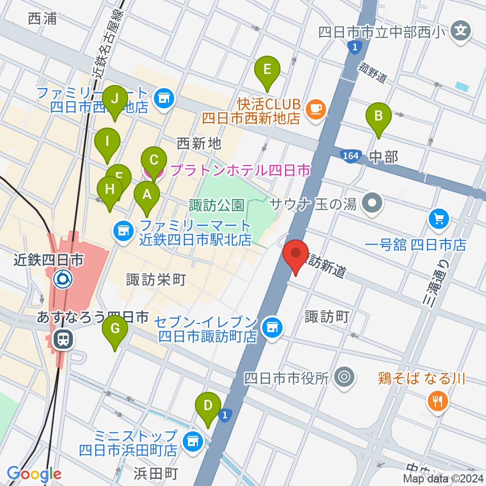 ルークレコーズ周辺のホテル一覧地図