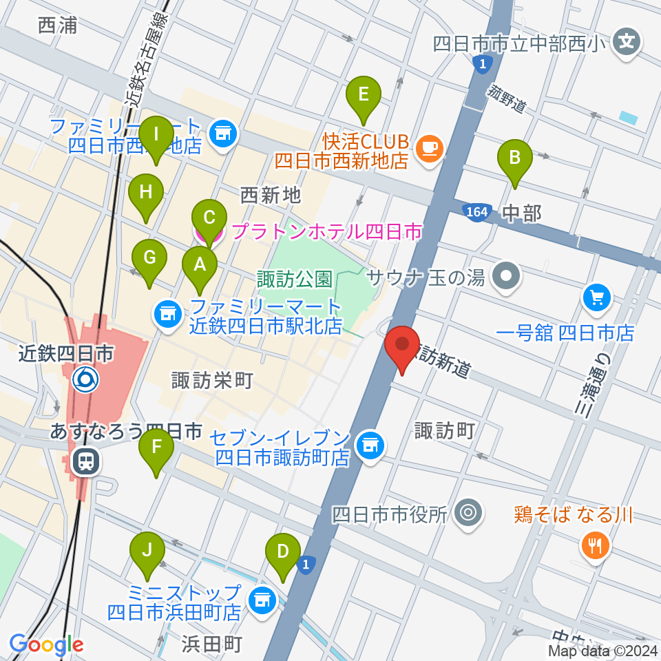 ルークレコーズ周辺のホテル一覧地図