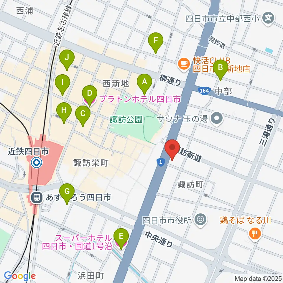 ルークレコーズ周辺のホテル一覧地図