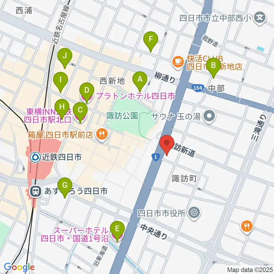 ルークレコーズ周辺のホテル一覧地図