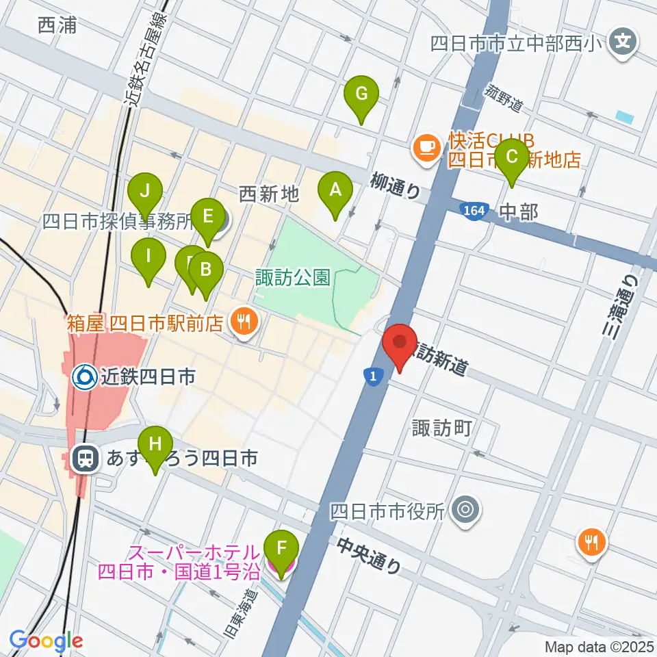ルークレコーズ周辺のホテル一覧地図