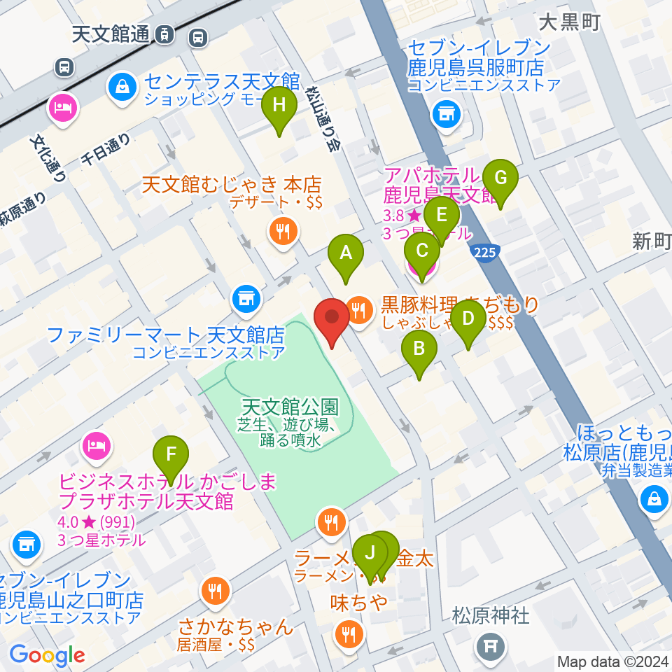 ジャズ&カフェ明日の地図周辺のホテル一覧地図