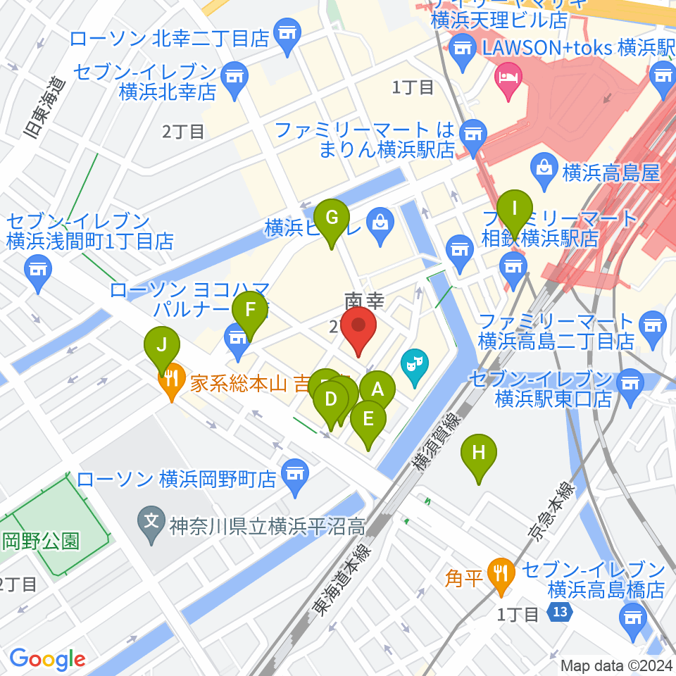 ディスクユニオン横浜西口店周辺のホテル一覧地図