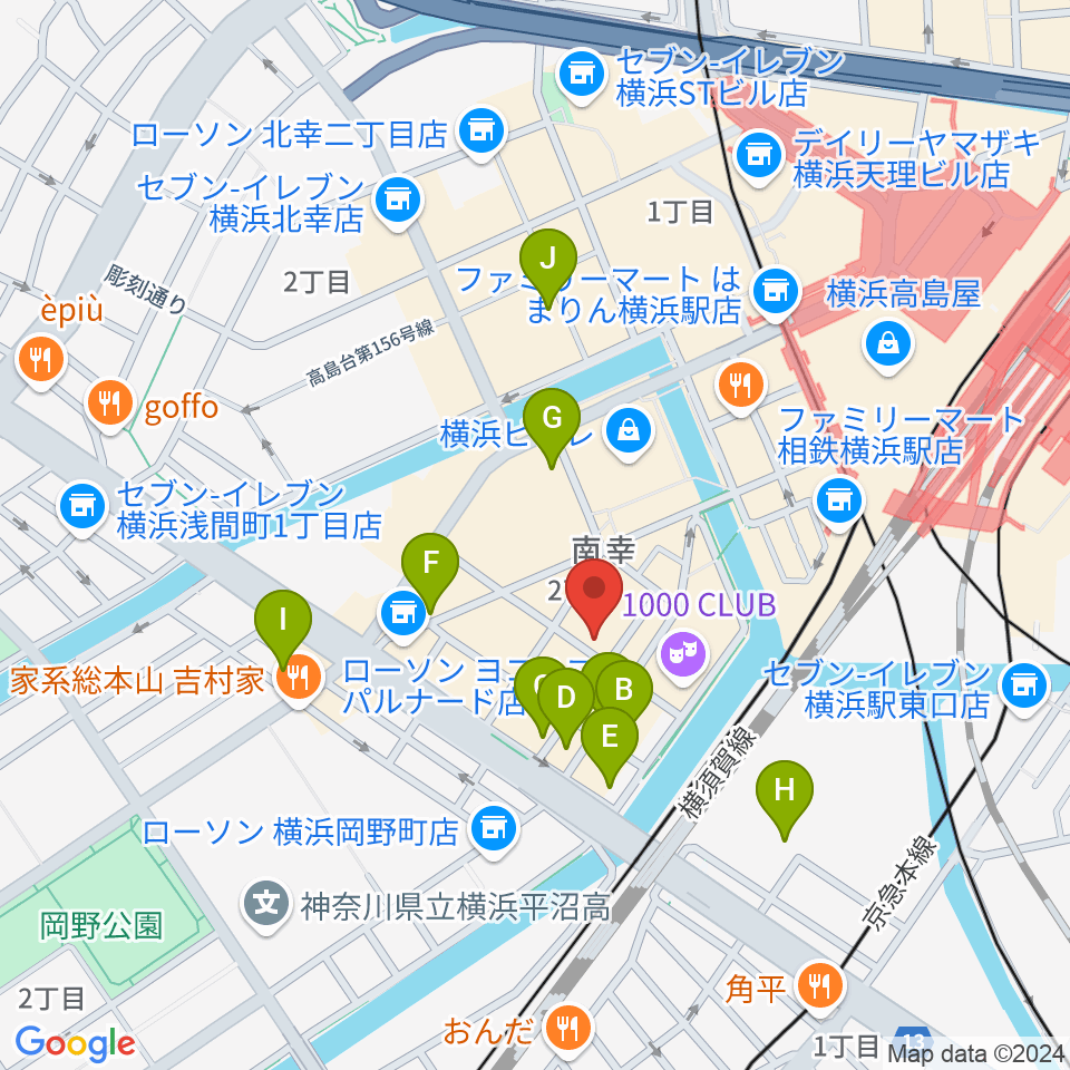 ディスクユニオン横浜西口店周辺のホテル一覧地図