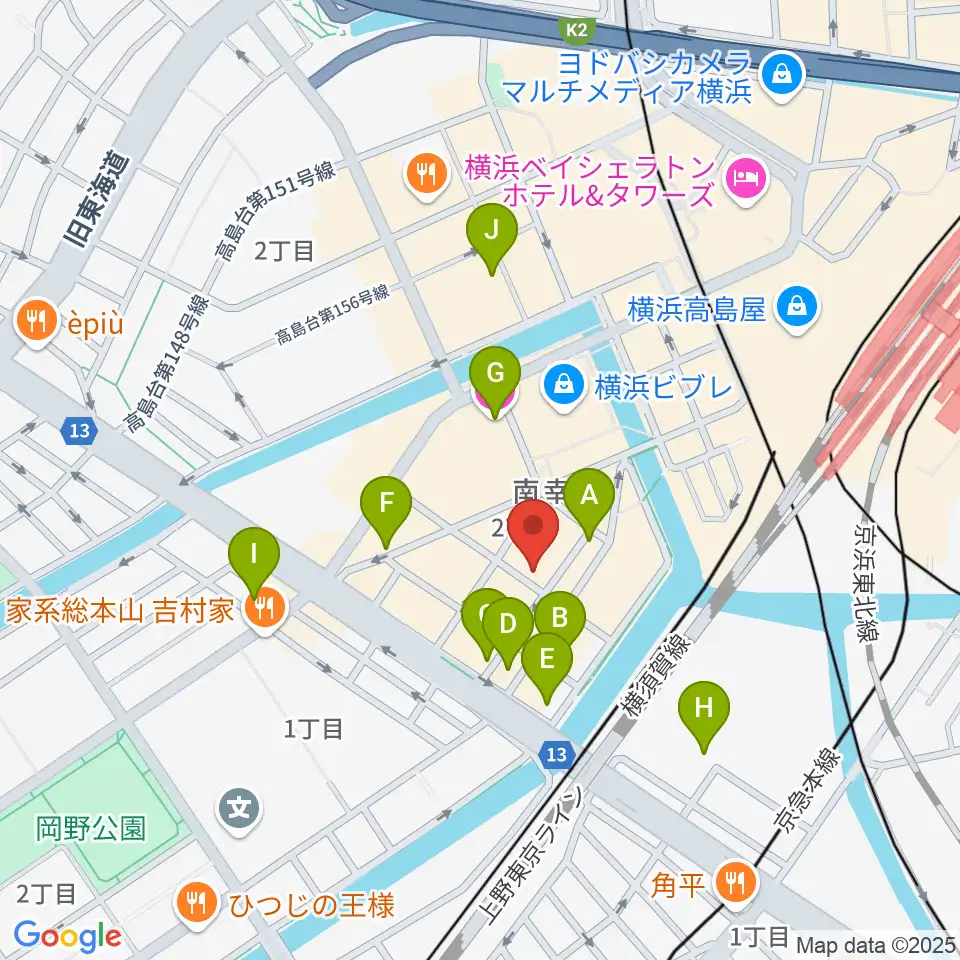 ディスクユニオン横浜西口店周辺のホテル一覧地図