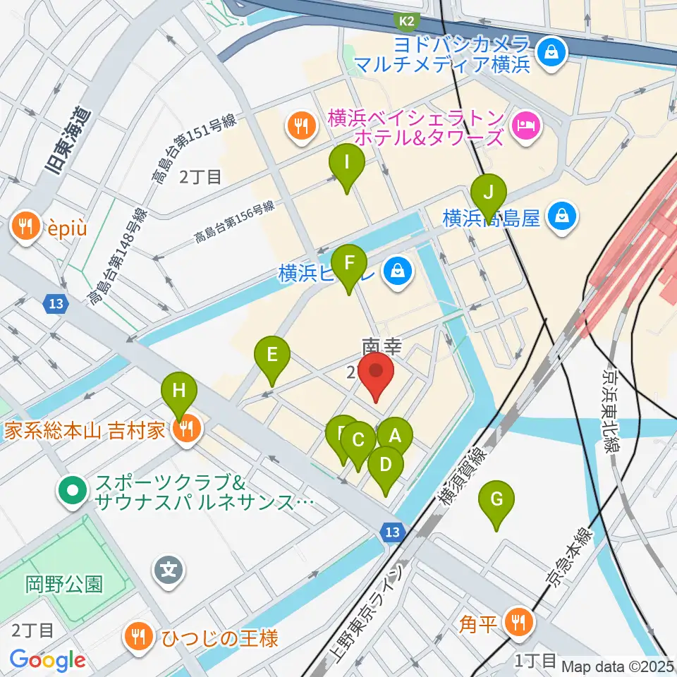 ディスクユニオン横浜西口店周辺のホテル一覧地図