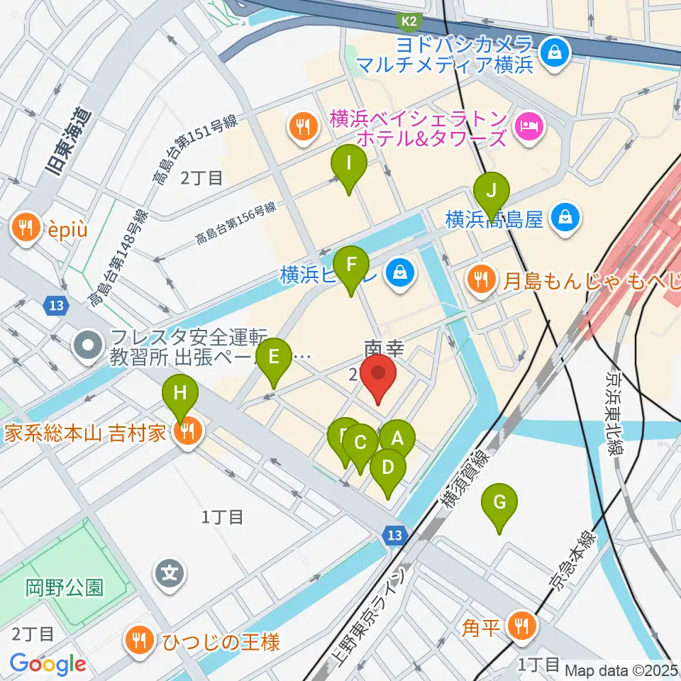 ディスクユニオン横浜西口店周辺のホテル一覧地図